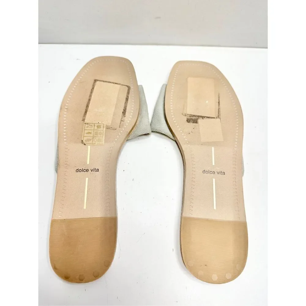 Dolce Vita Sandals Womens Size 8‎ Blue Denim Slip On Slides Open Toe